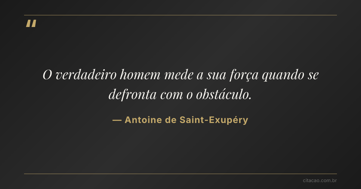 Citação de Antoine de Saint-Exupéry