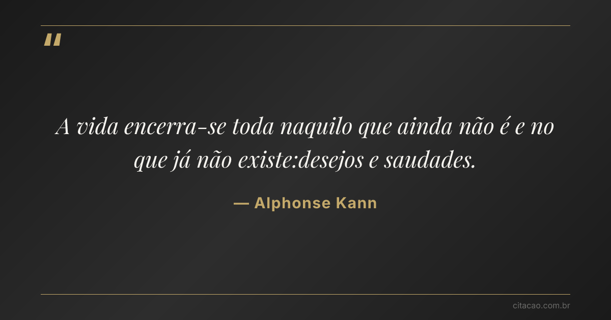 Citação de Alphonse Kann