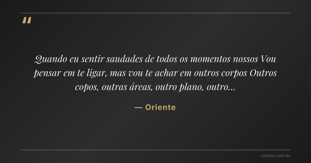 Citação de Oriente