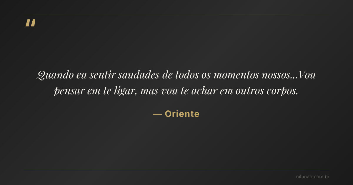 Citação de Oriente