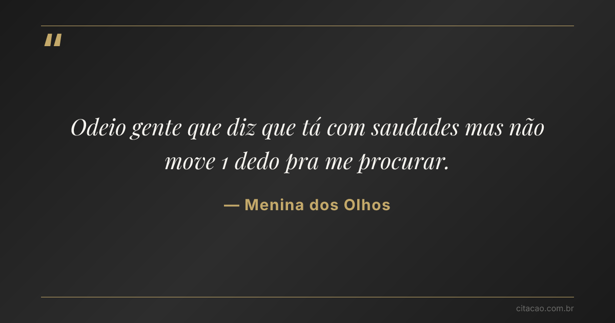 Citação de Menina dos Olhos
