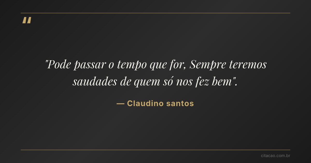 Citação de Claudino santos