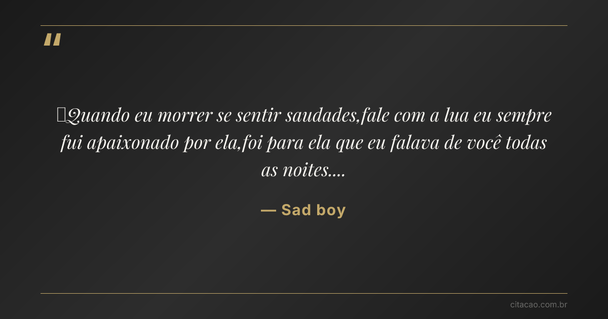 Citação de Sad boy