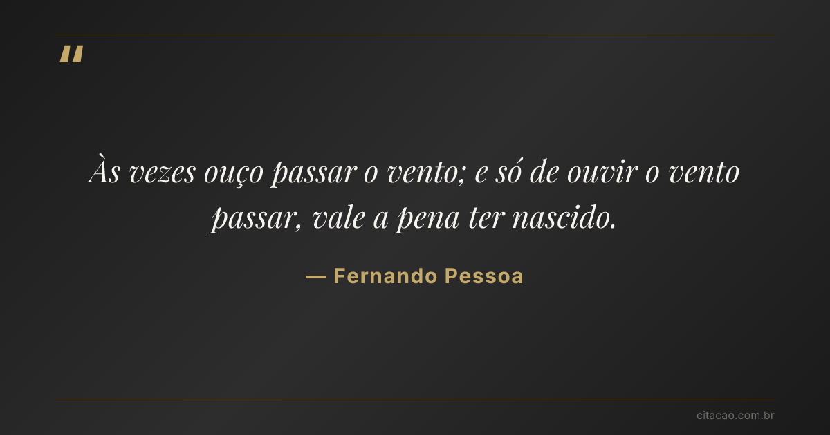 Citação de Fernando Pessoa