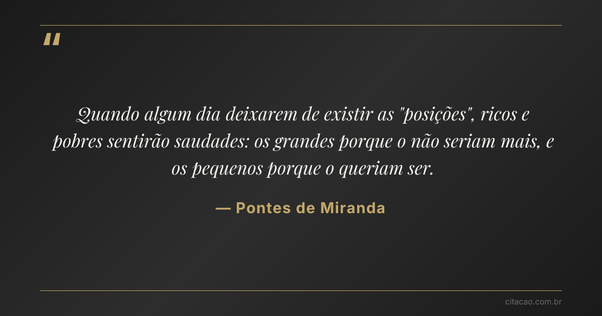 Citação de Pontes de Miranda
