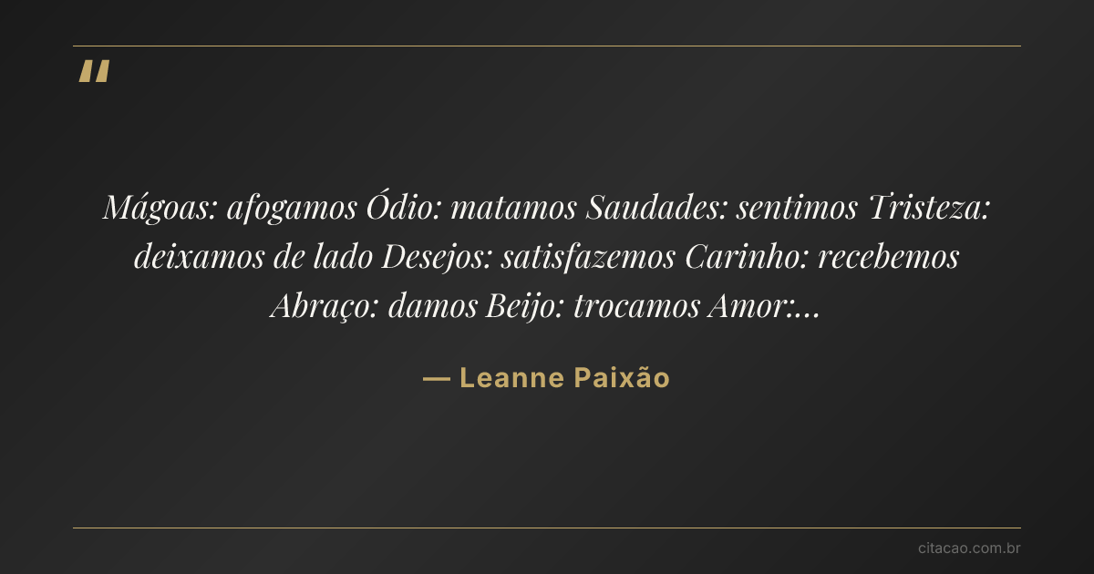 Citação de Leanne Paixão