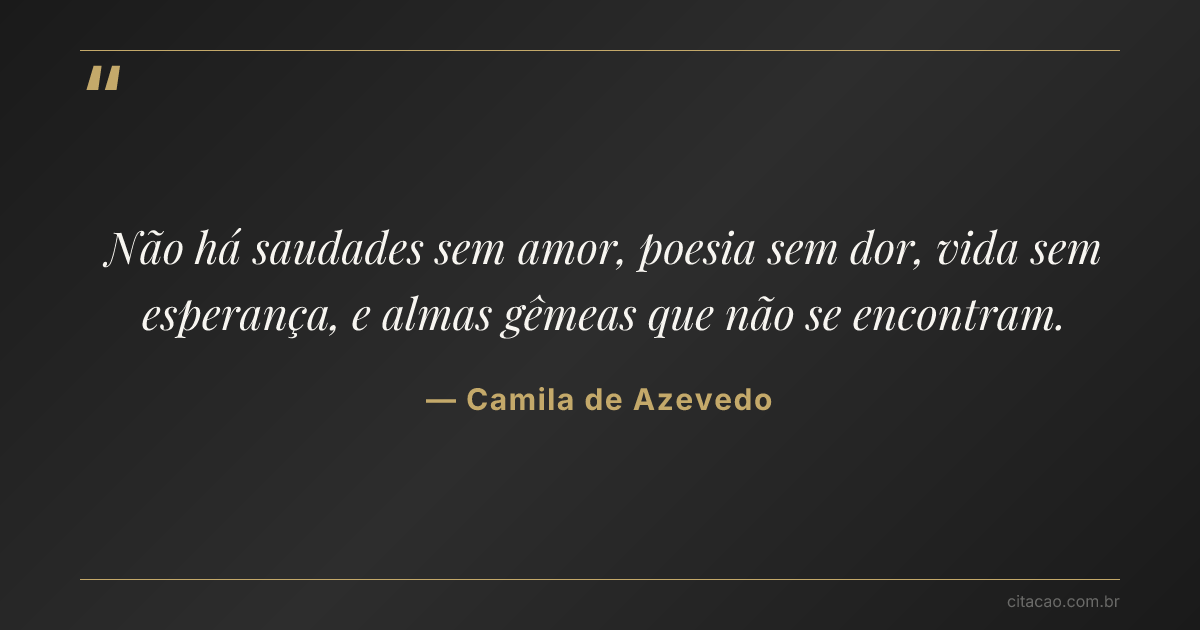 Citação de Camila de Azevedo