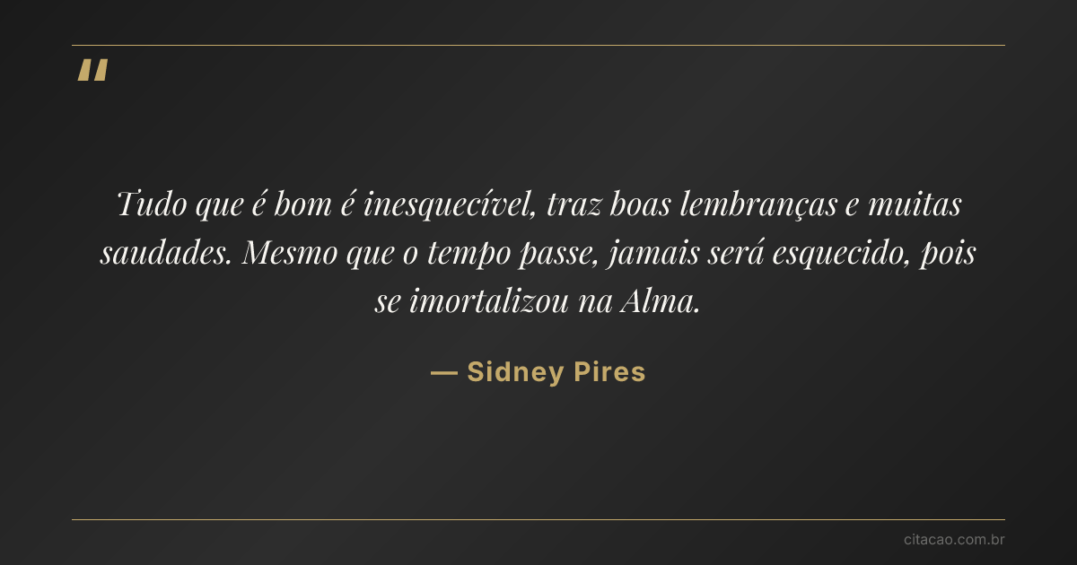 Citação de Sidney Pires