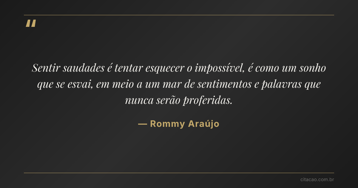 Citação de Rommy Araújo