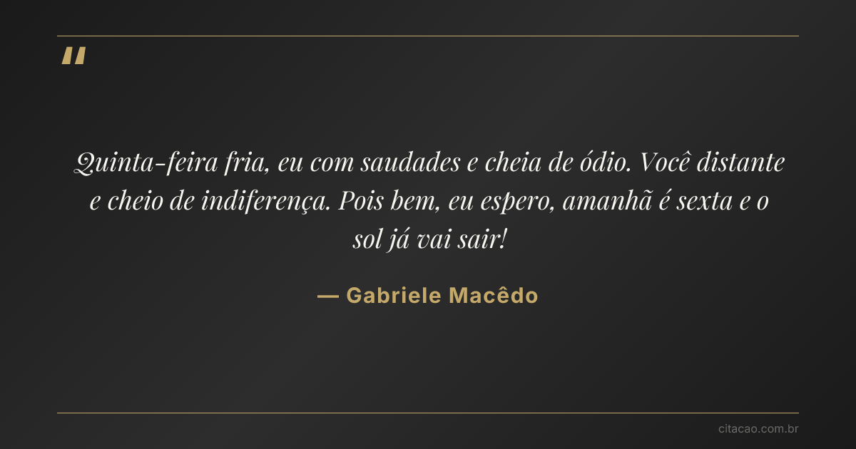 Citação de Gabriele Macêdo
