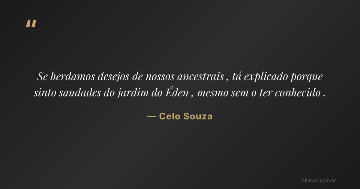 Citação de Celo Souza
