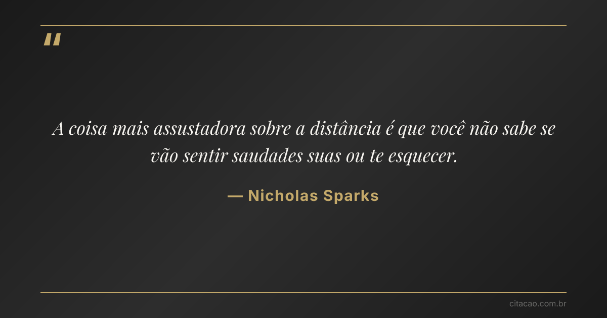 Citação de Nicholas Sparks