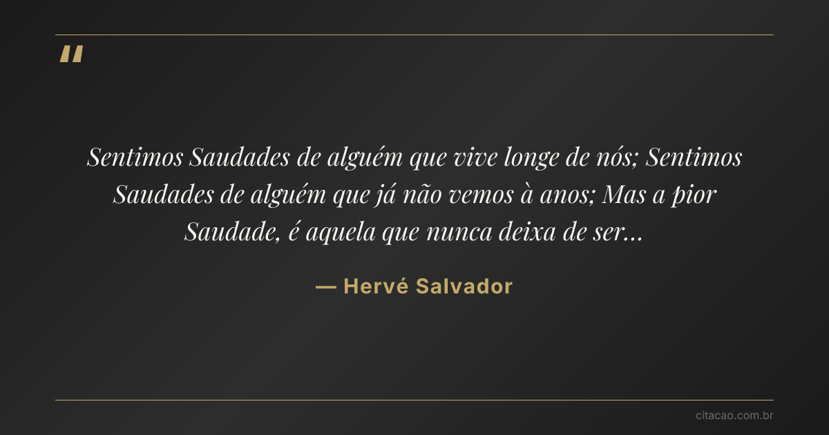 Citação de Hervé Salvador