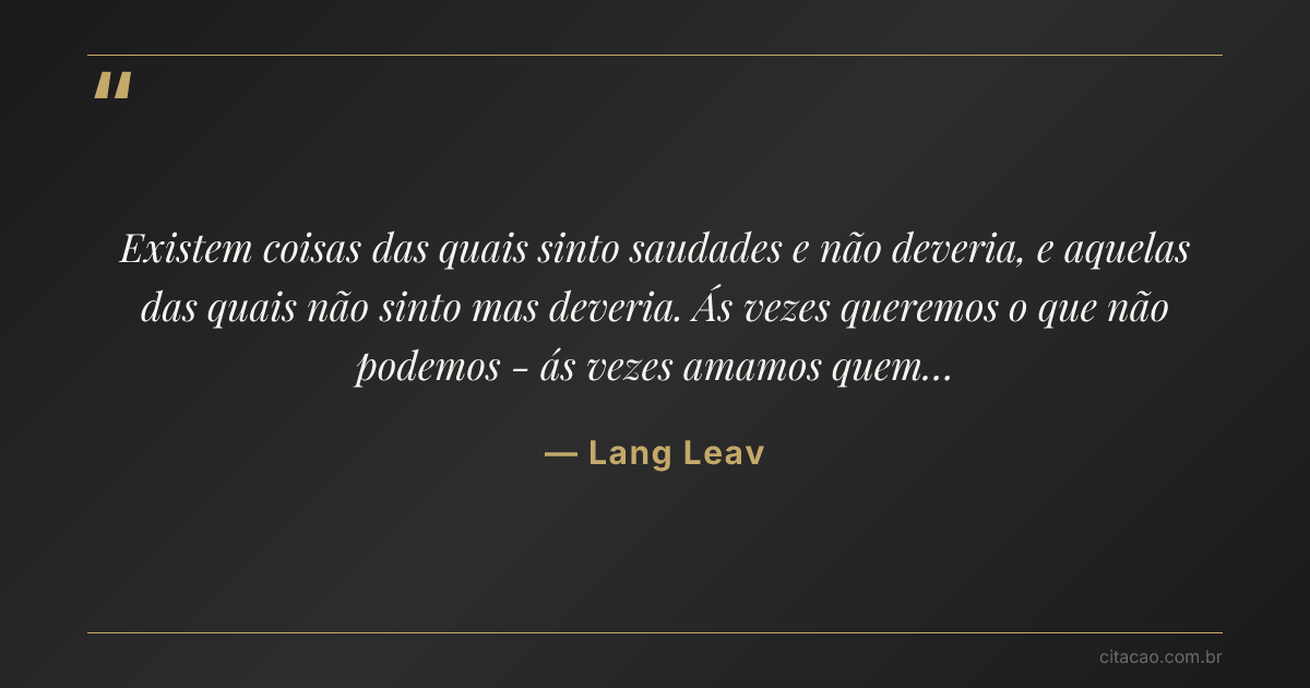 Citação de Lang Leav