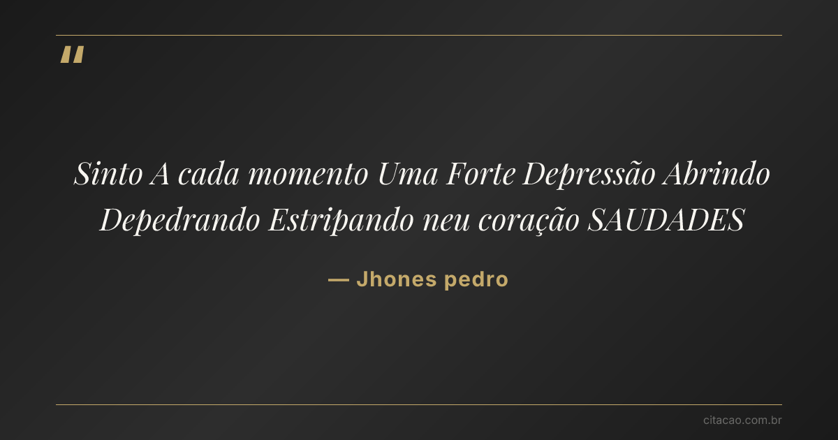 Citação de Jhones pedro