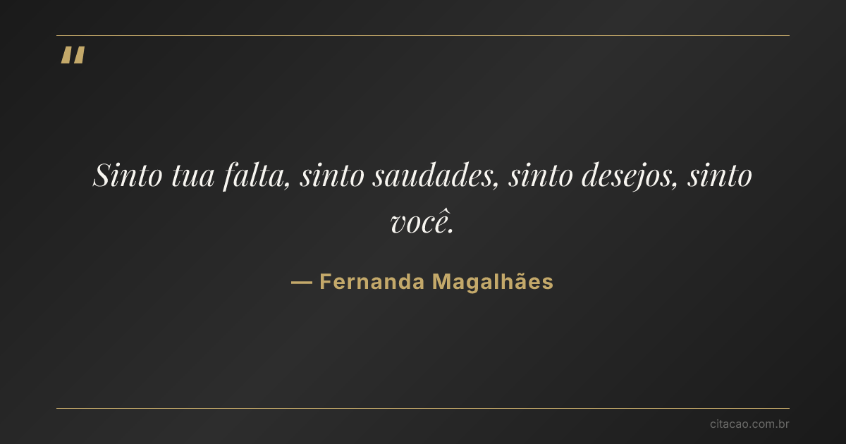 Citação de Fernanda Magalhães