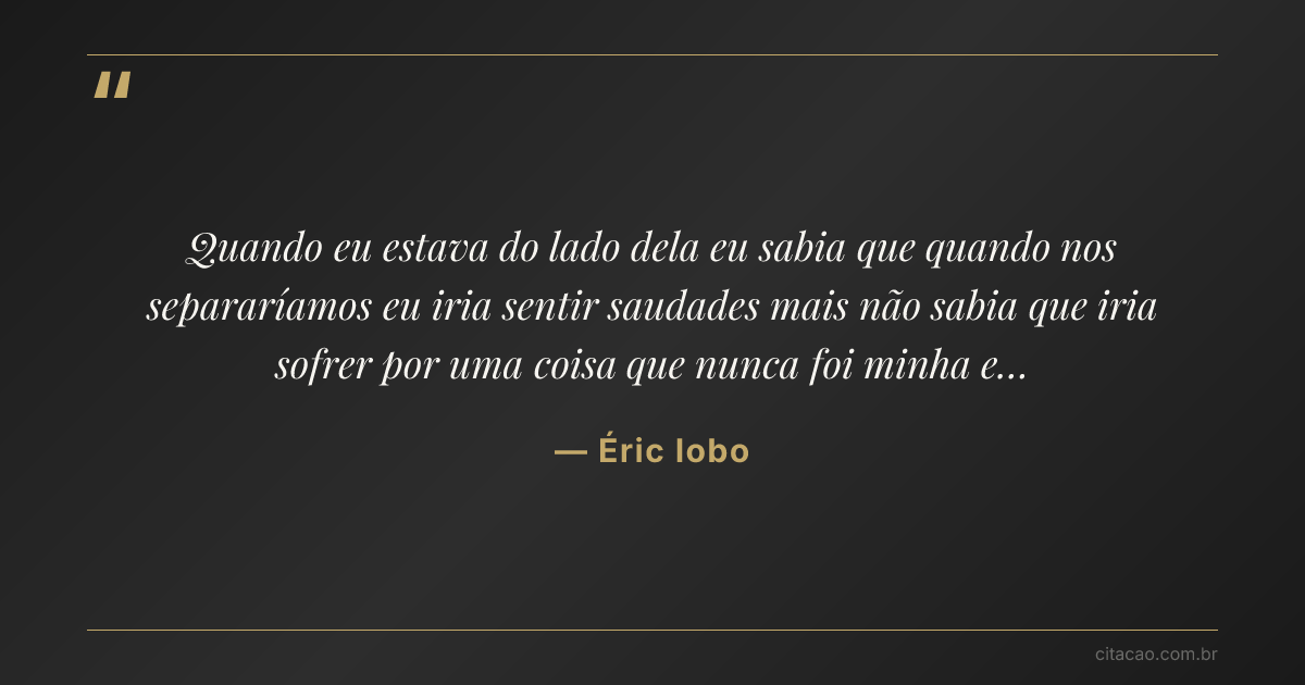 Citação de Éric lobo