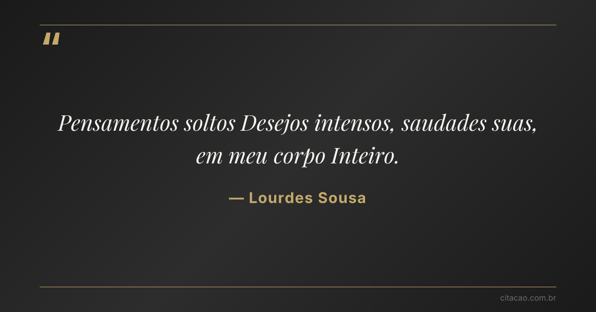 Citação de Lourdes Sousa