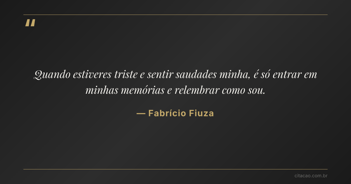 Citação de Fabrício Fiuza