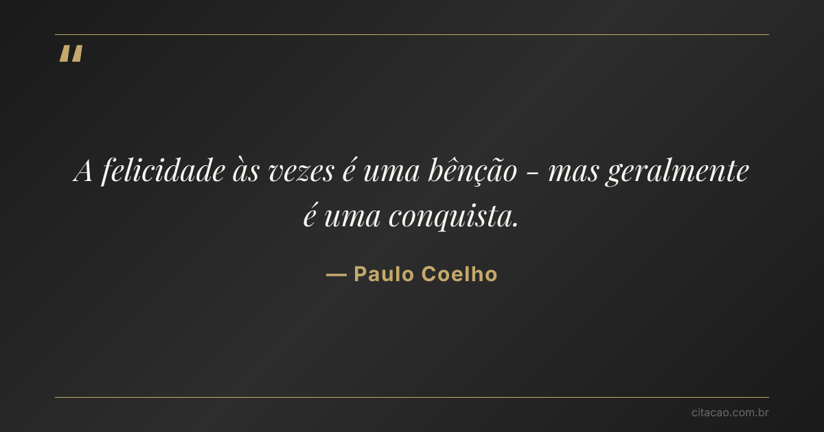 Citação de Paulo Coelho