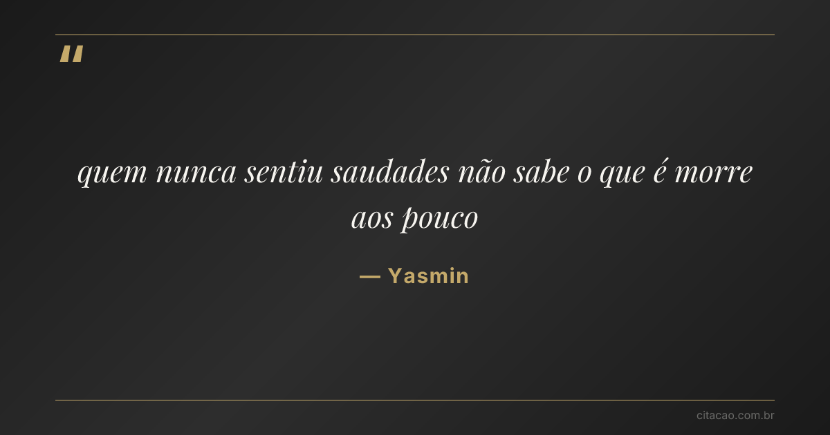 Citação de Yasmin