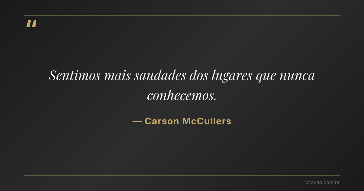 Citação de Carson McCullers