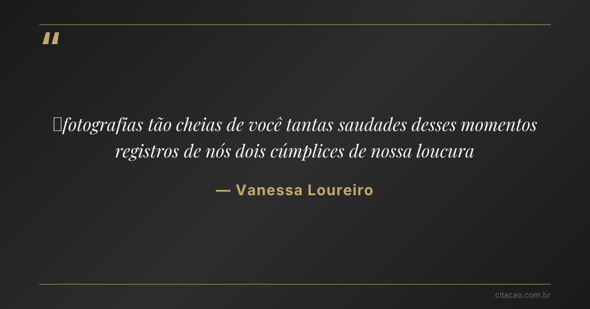 Citação de Vanessa Loureiro